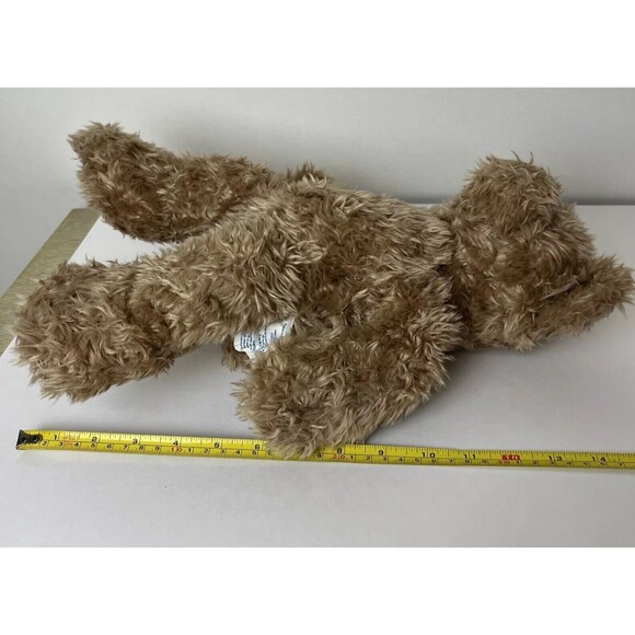 Vintage Build A Bear Curly Teddy Bear 14" Tan Faux Leather Paws Says I LOVE YOU - Picture 8 of 11